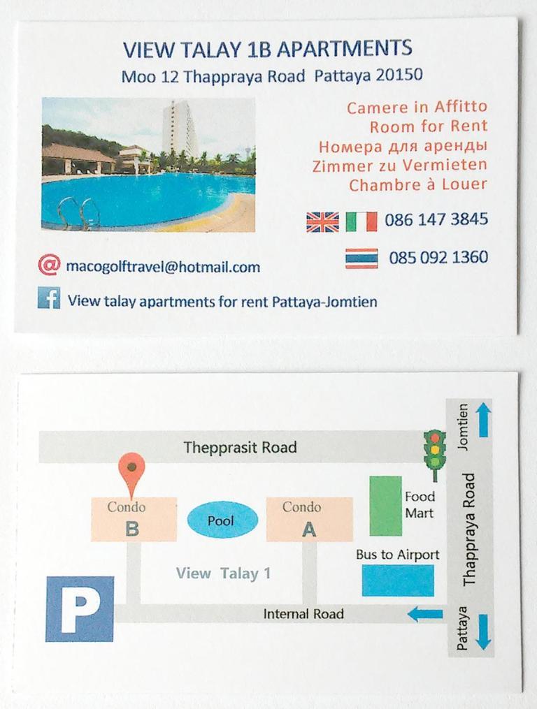 B&B View Talay 1B Studio Jomtien Pattaya Exterior photo